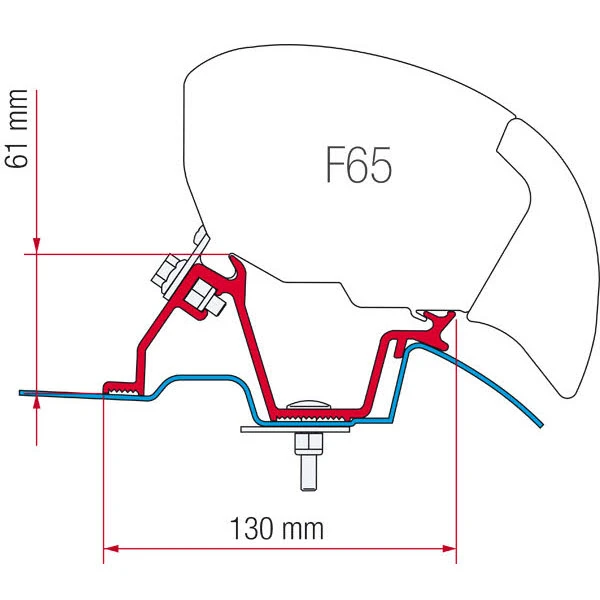 Fiamma Kit F65, F80 - Mercedes Sprinter U. VW Crafter Ab 2006 1 Fiamma Kit F65, F80 - Mercedes Sprinter U. VW Crafter Ab 2006