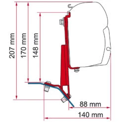 Fiamma Kit Für F43 / F45 S / F35 Pro - Ford Custom Lift Roof H1