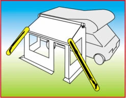 Fiamma Tie Down S Yellow -Campingausrüstung 19815595 2
