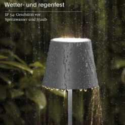 Sigor Akku-Tischleuchte Nuindie Mini 250 Mm, Anthrazit -Campingausrüstung 19881680 3