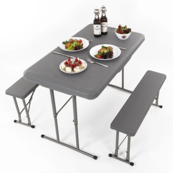 Camp4 Picknick-Garnitur Easy - Tisch Mit 2 Bänken 1 Camp4 Picknick-Garnitur Easy - Tisch Mit 2 Bänken