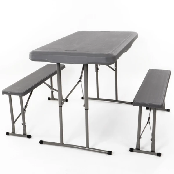 Camp4 Picknick-Garnitur Easy - Tisch Mit 2 Bänken 2 Camp4 Picknick-Garnitur Easy - Tisch Mit 2 Bänken – Bild 2