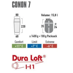 High Peak Deckenschlafsack Conon 7 220 X 80 Cm -Campingausrüstung 503204 3