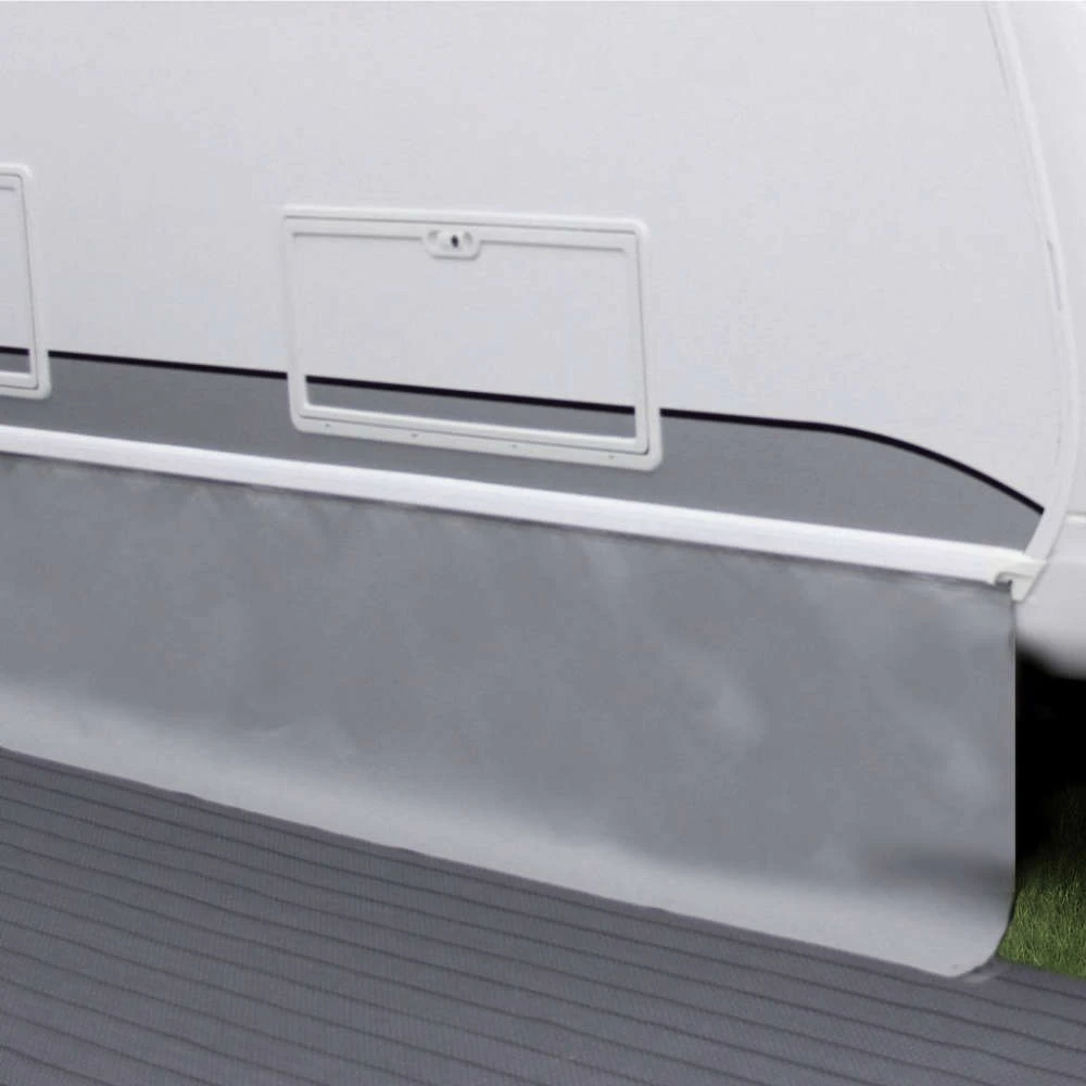 Hindermann Bodenschürze Premium, Hellgrau, Höhe 75 Cm - Meterware 1 Hindermann Bodenschürze Premium, Hellgrau, Höhe 75 Cm - Meterware