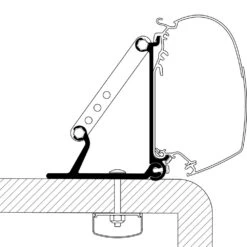 Thule Adapter Für Fiat Ducato Bj. 1994 - 06/2006 Für Omnistor 5200