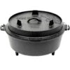 Valhal Outdoor Feuertopf Dutch Oven Gusseisen, Füße Am Boden, 6,1 L