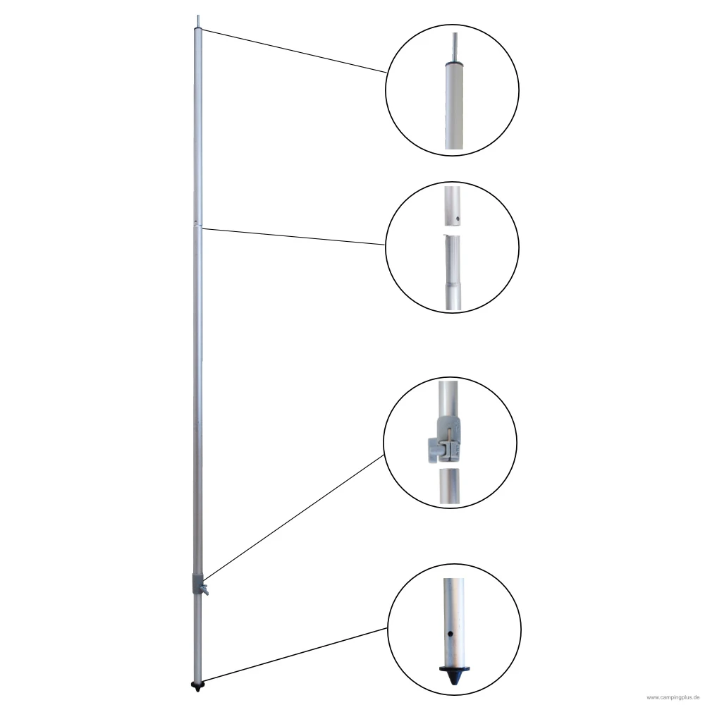 DWT Aufstellstange Alu 25 X 1 Mm Mit GripStop, 165-250 Cm 1 DWT Aufstellstange Alu 25 X 1 Mm Mit GripStop, 165-250 Cm