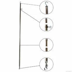 Stahl Dachhakenstange/Firststange