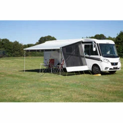 DWT Markisen-Seitenwand Happy Sun Schwarz -Campingausrüstung M D105018 2