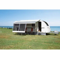 DWT Markisen-Vorderwand Happy Sun Schwarz 9 DWT Markisen-Vorderwand Happy Sun Schwarz -Campingausrüstung M D105026 2